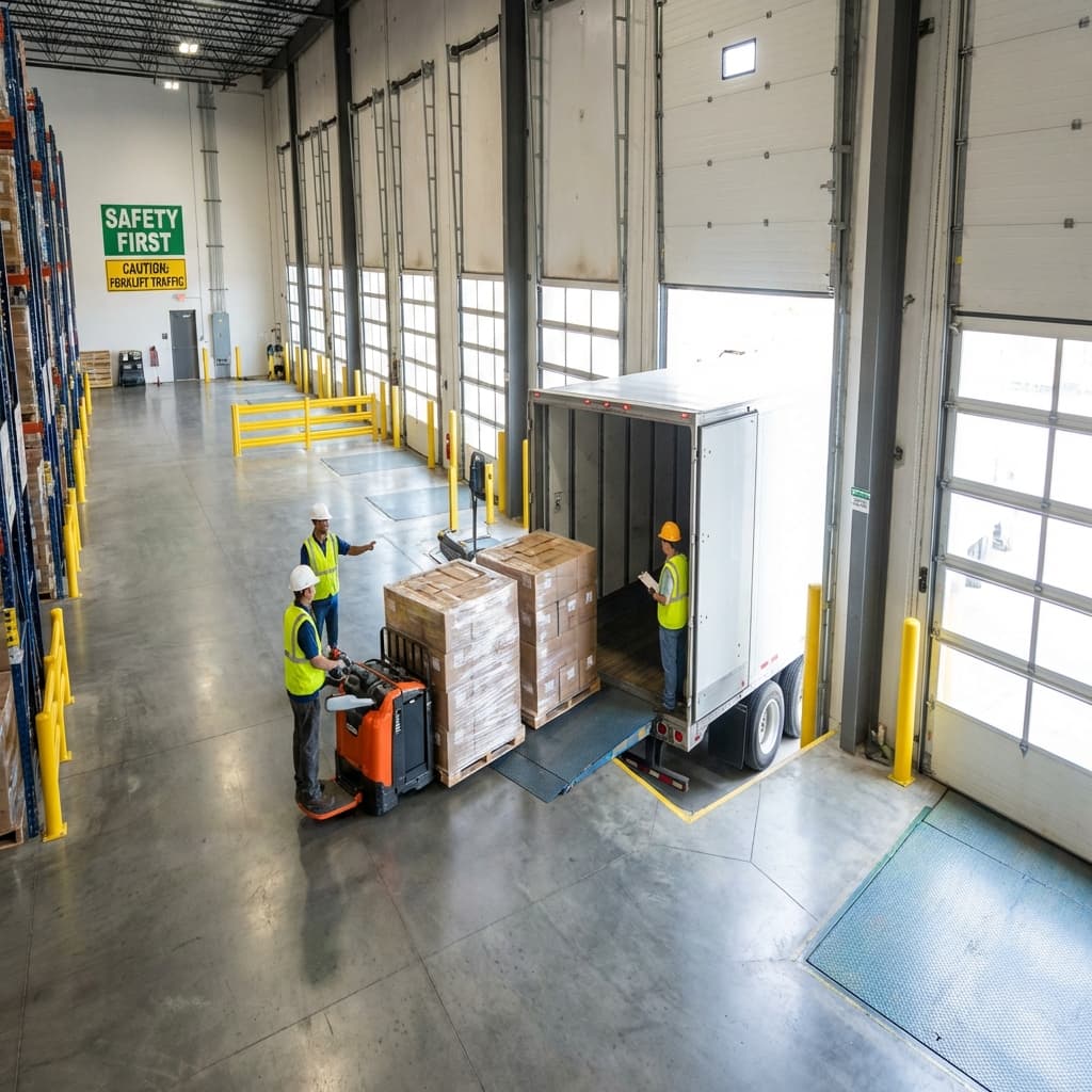 Warehouse loading dock support